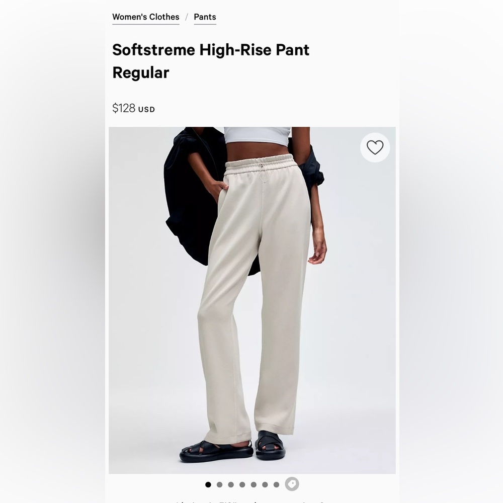 lululemon Softstreme High-Rise Pant Regular size 2 in Bone, brand NWT.